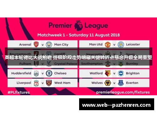 英超本轮德比大战前瞻 终极阶段走势暗藏关键转折点悬念升级全局重塑